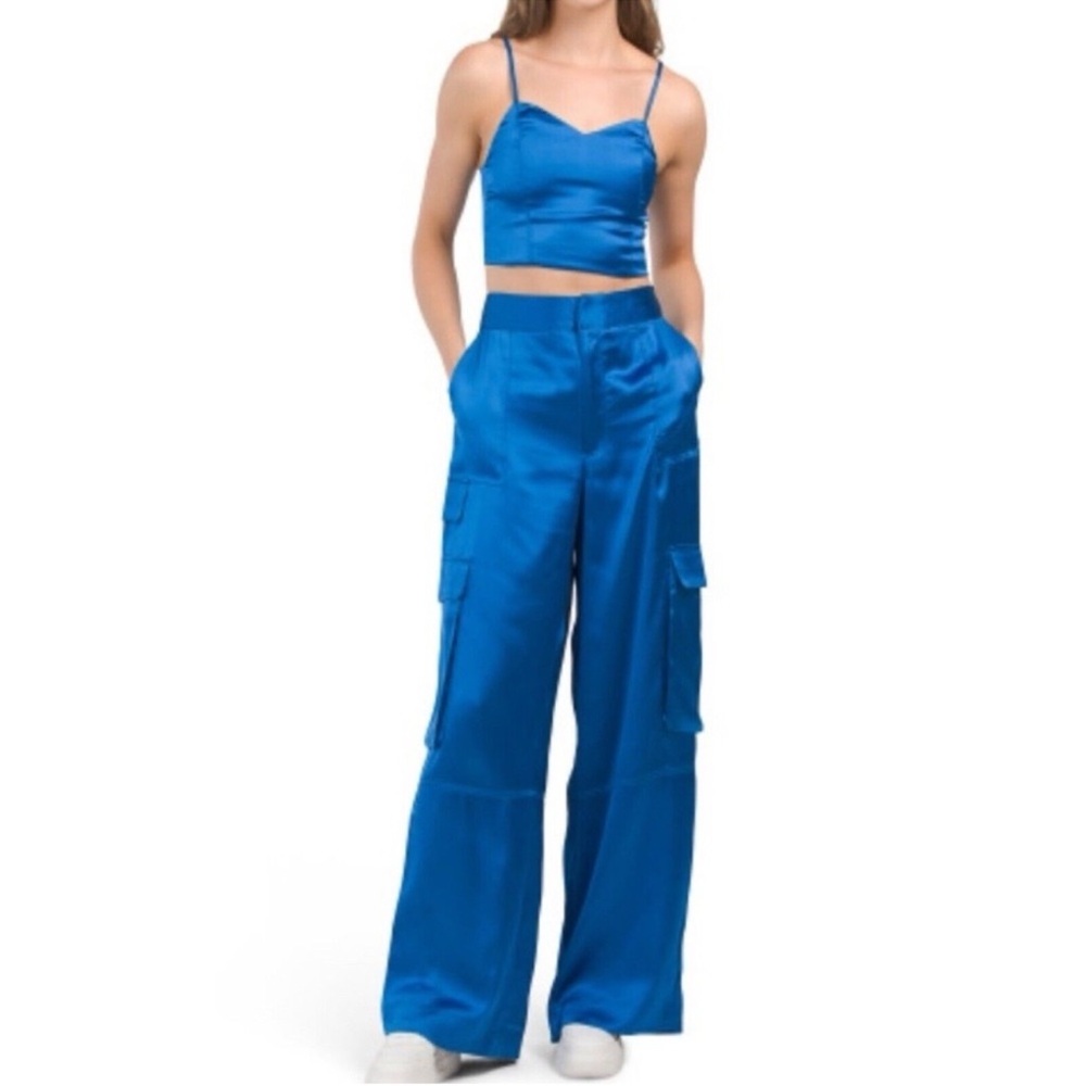 House of Harlow Blue Cargo Pants
